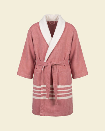 hamam kinderbadjas dusty rose - op kleur
