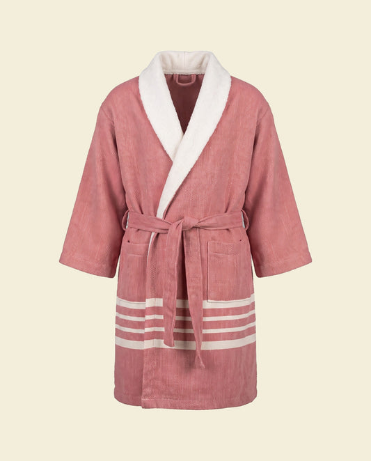 hamam kinderbadjas dusty rose - op kleur