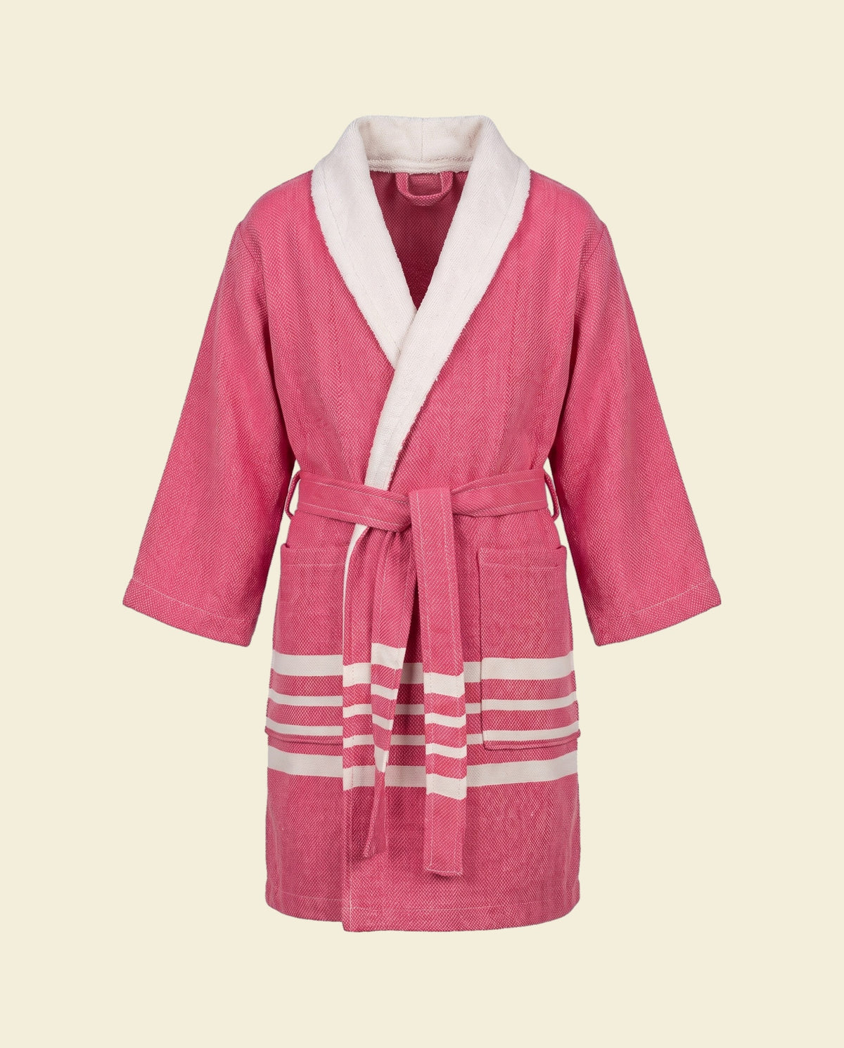 hamam kinderbadjas fuchsia - op kleur