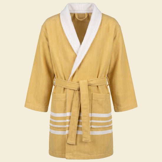 hamam kinderbadjas mustard yellow - op kleur