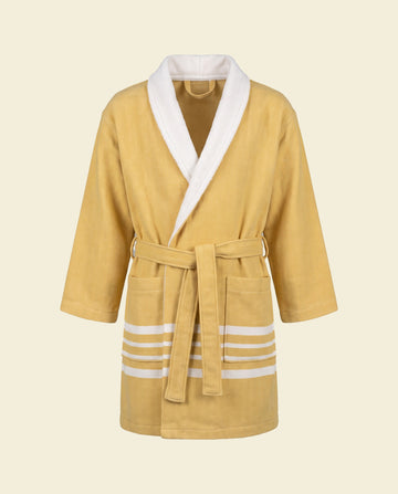 hamam kinderbadjas mustard yellow - op kleur