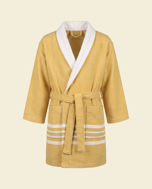 hamam kinderbadjas mustard yellow - op kleur