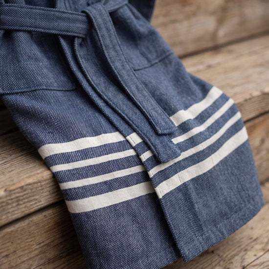hamam kinderbadjas navy - detail