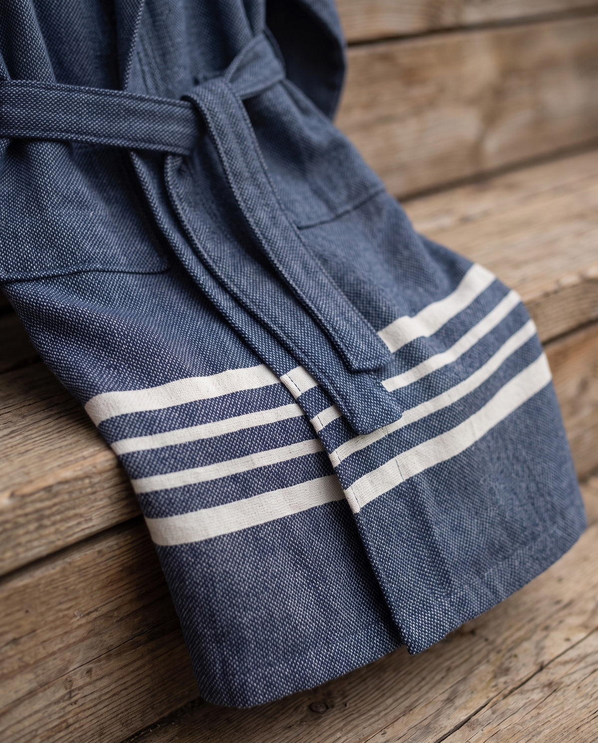 hamam kinderbadjas navy - detail