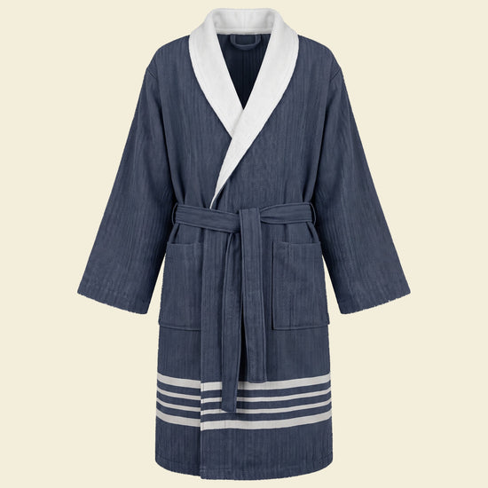 hamam kinderbadjas navy - op kleur