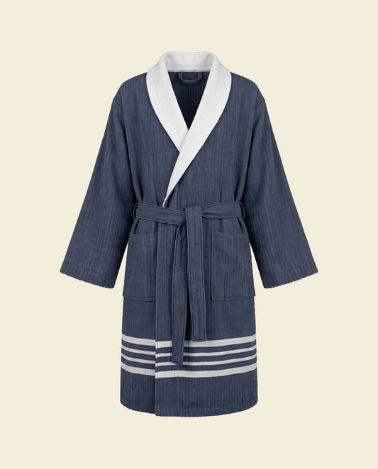 hamam kinderbadjas navy - op kleur