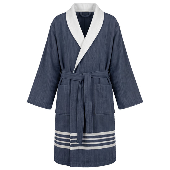 hamam kinderbadjas navy - vrijstaand