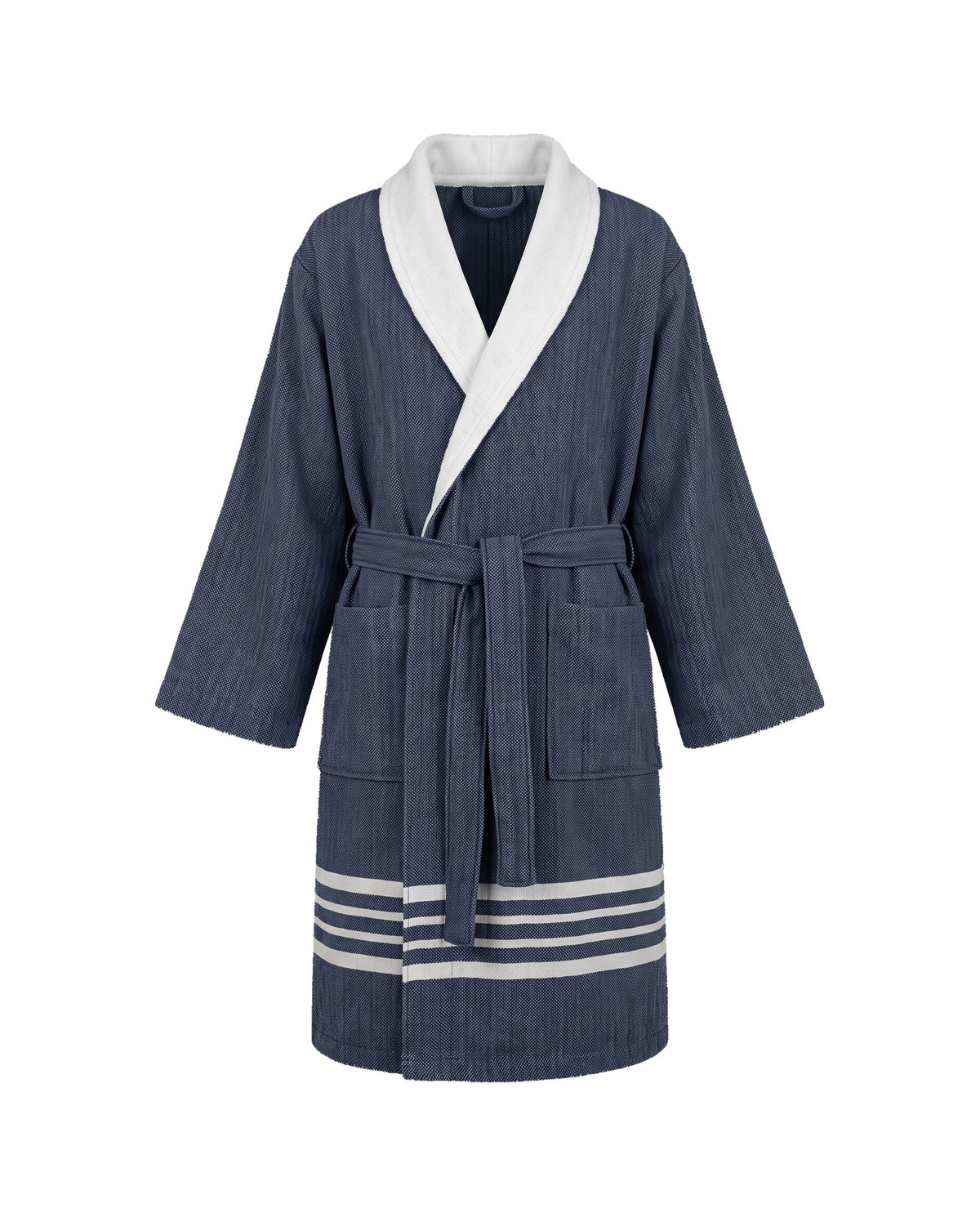 hamam kinderbadjas navy - vrijstaand
