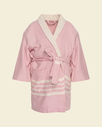 hamam kinderbadjas rose pink - op kleur