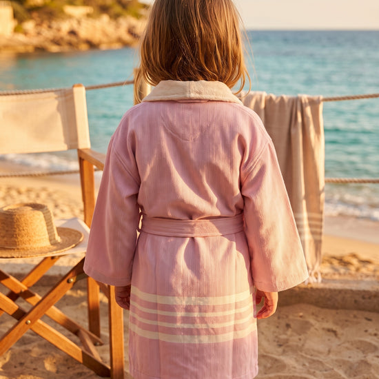hamam kinderbadjas rose pink - sfeer