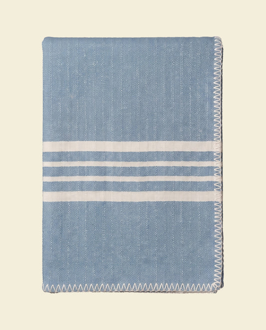 hamam plaid XXL Krem Sultan air blue - op kleur
