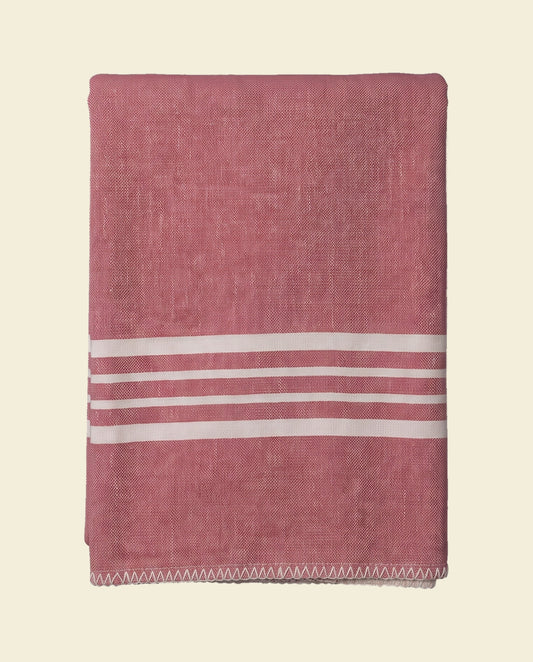 hamam plaid XXL Krem Sultan dusty rose - op kleur