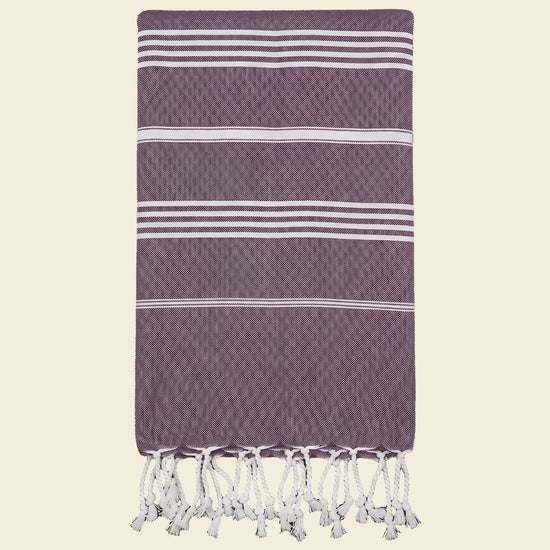 hamamdoek aubergine - op kleur