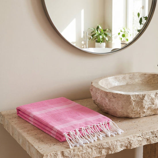 hamamdoek BeachFun pink - sfeer
