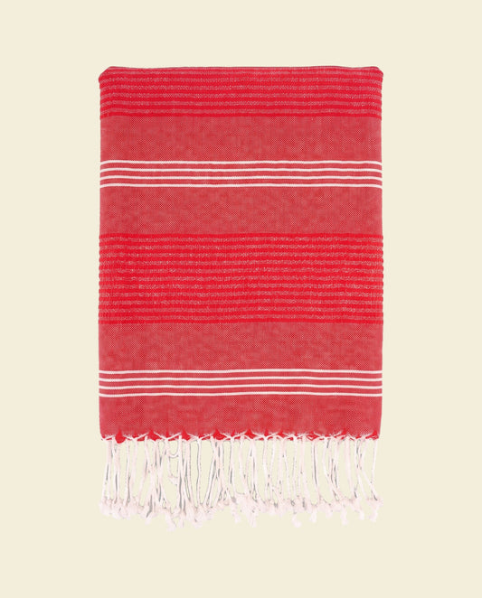 hamamdoek BeachFun rood - op kleur