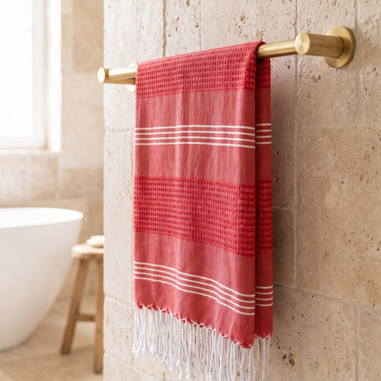 hamamdoek BeachFun rood - sfeer