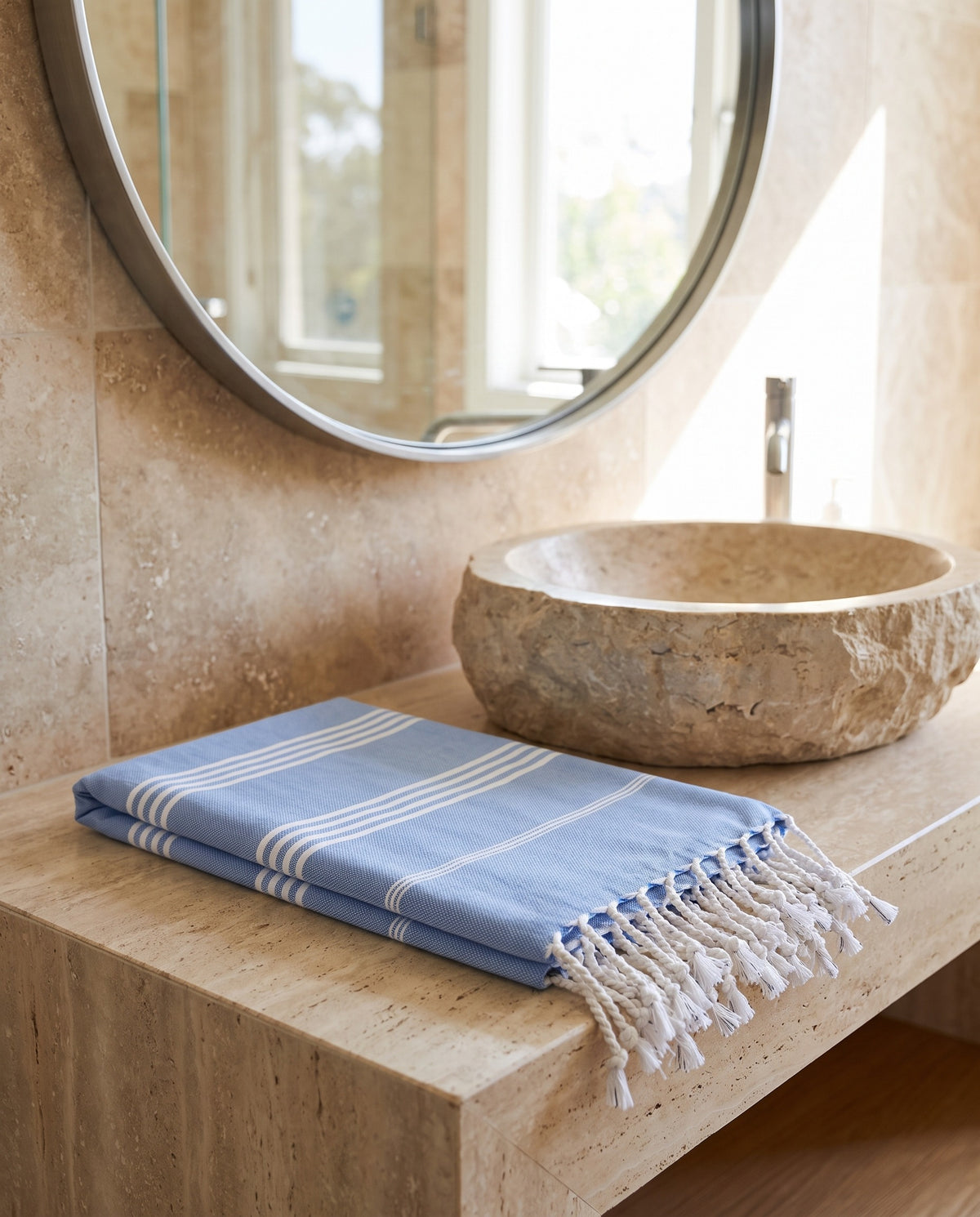 hamamdoek blauw - sfeer