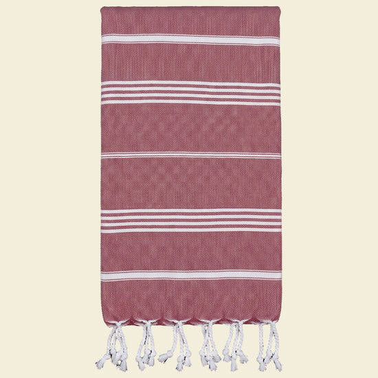 hamamdoek bordeaux - op kleur