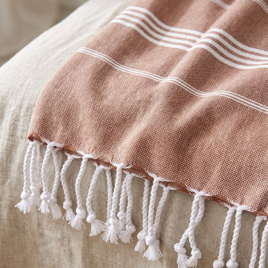 hamamdoek bruin - detail