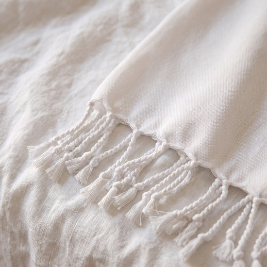 hamamdoek effen wit - detail