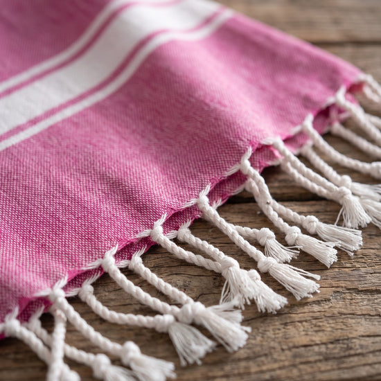 hamamdoek fuchsia - detail