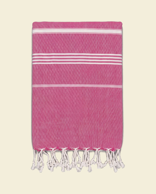hamamdoek fuchsia - op kleur