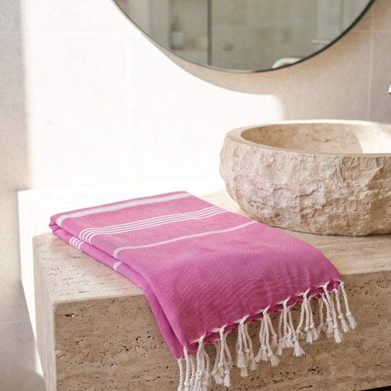 hamamdoek fuchsia - sfeer