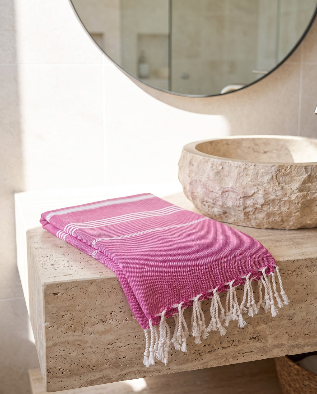 hamamdoek fuchsia - sfeer