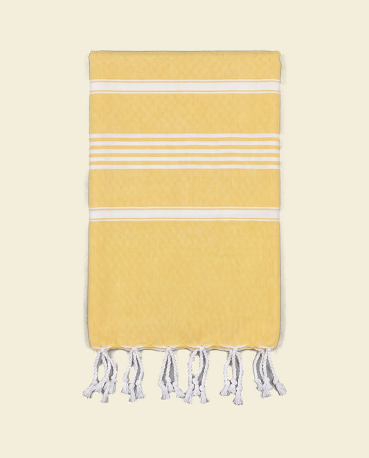hamamdoek geel - op kleur