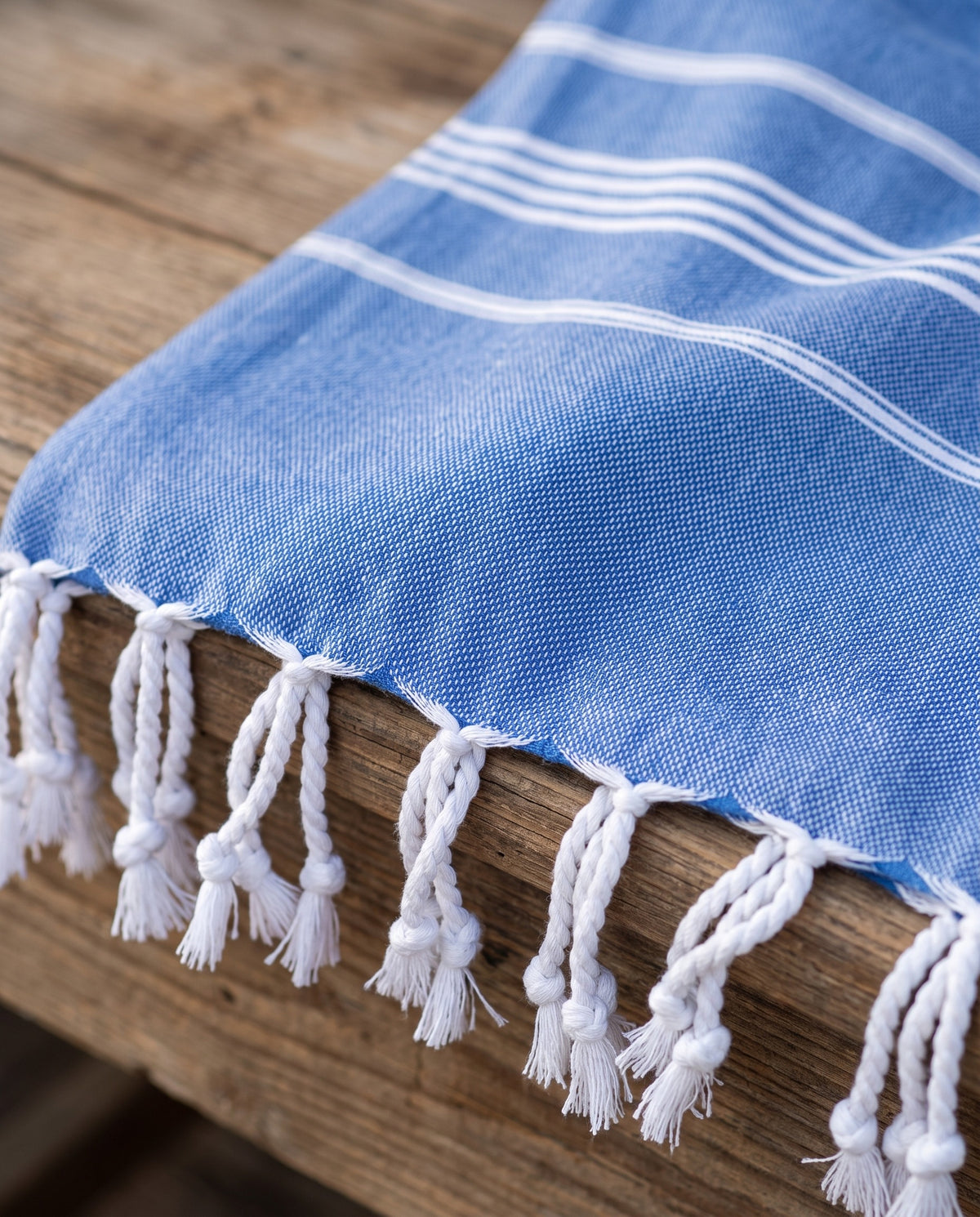 hamamdoek grieksblauw - detail
