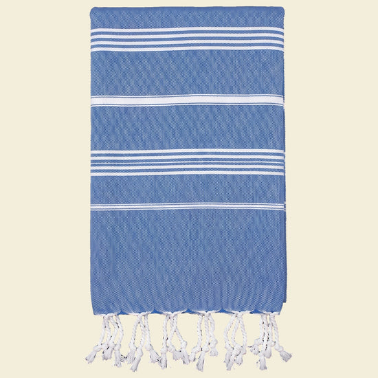 hamamdoek grieksblauw - op kleur