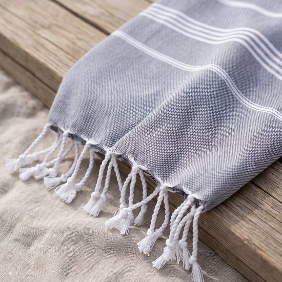 hamamdoek grijs - detail