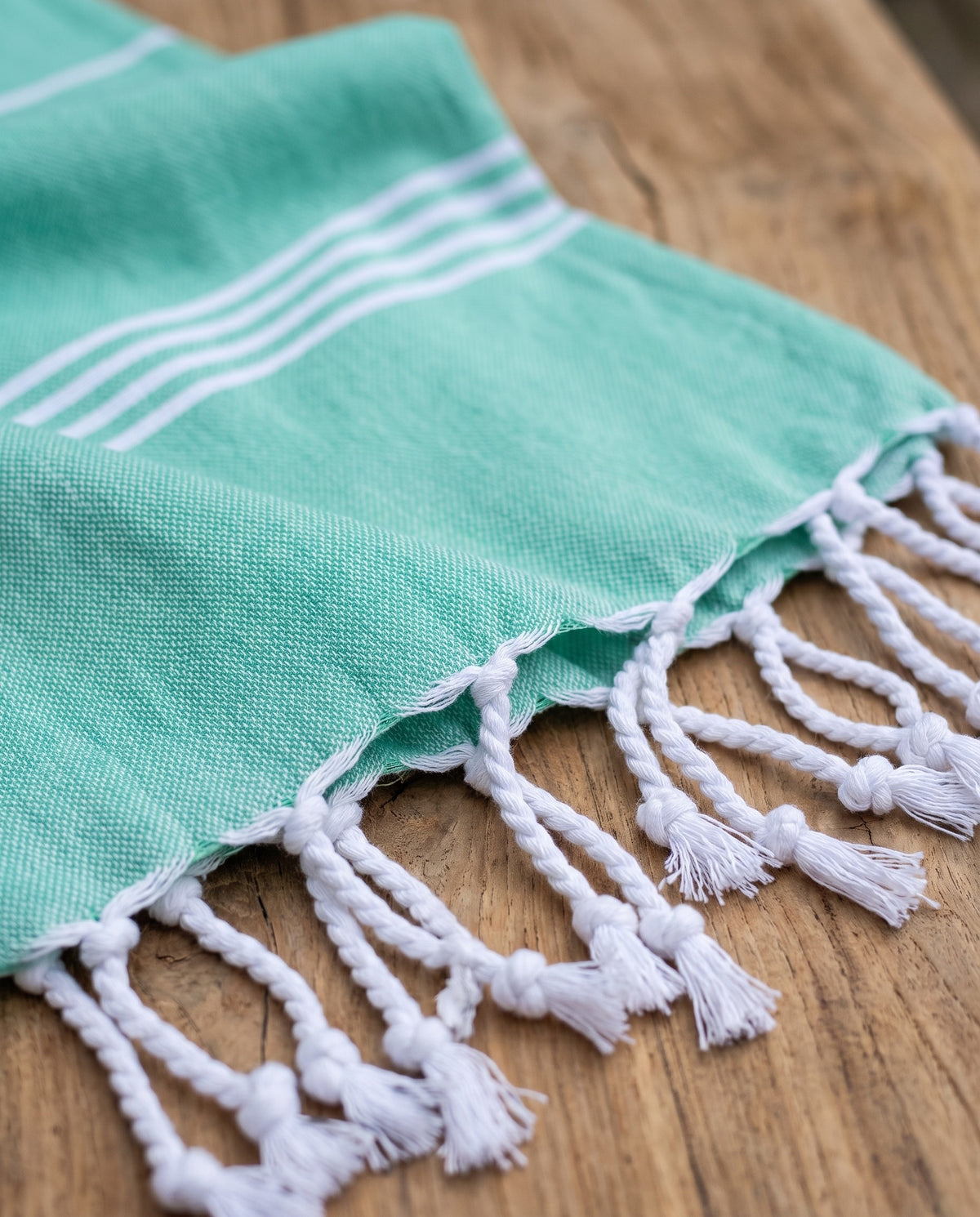 hamamdoek helderzeegroen - detail