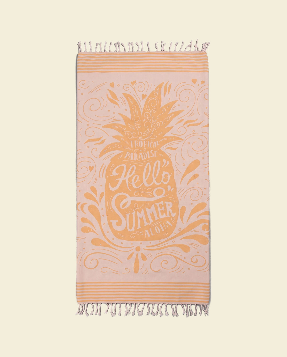 hamamdoek Hello Summer orange - op kleur
