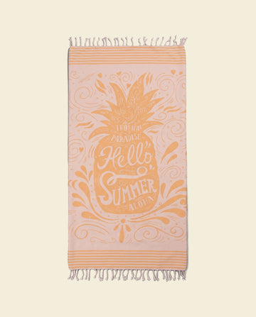hamamdoek Hello Summer orange