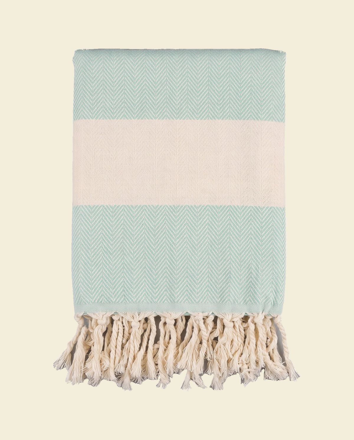 hamamdoek Herringbone magic mint - op kleur