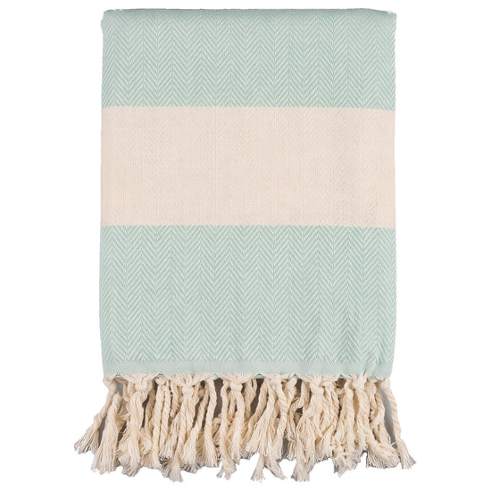 hamamdoek Herringbone magic mint - vrijstaand