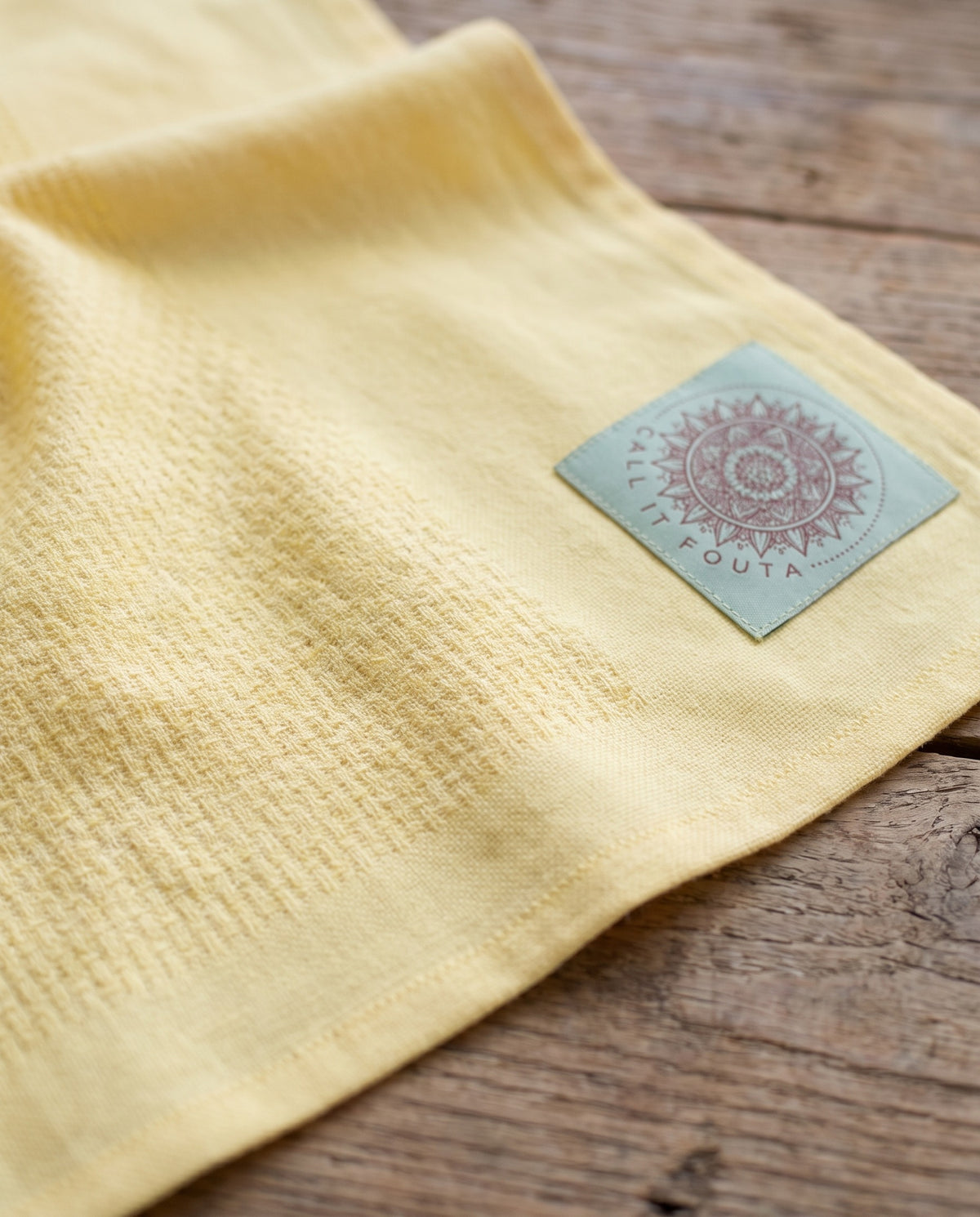 hamamdoek Honeycomb yellow - detail