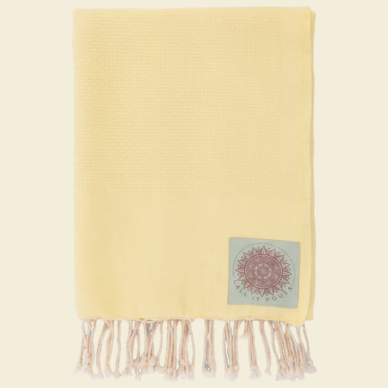 hamamdoek Honeycomb yellow - op kleur