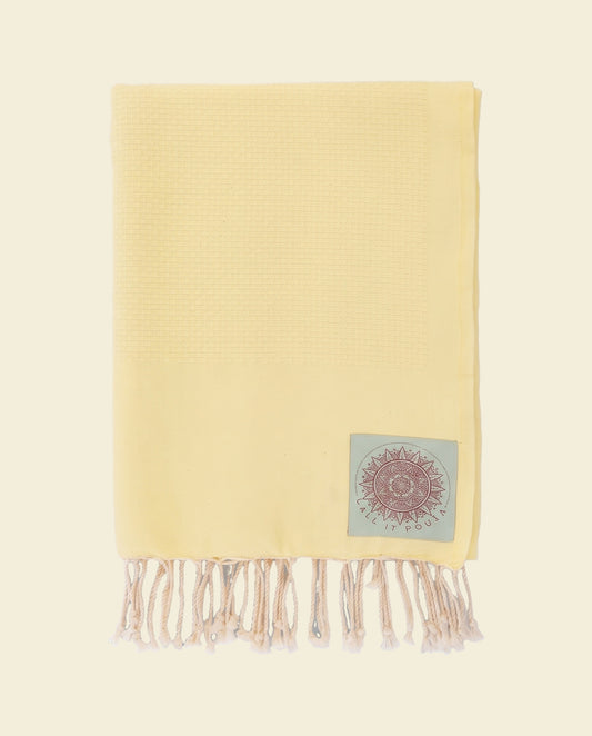 hamamdoek Honeycomb yellow - op kleur