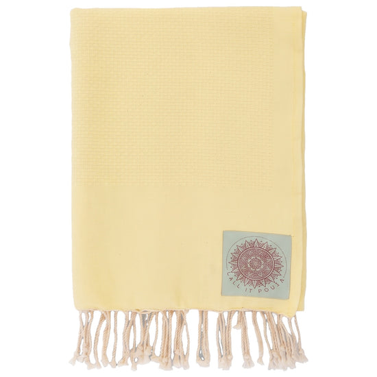 hamamdoek Honeycomb yellow - vrijstaand