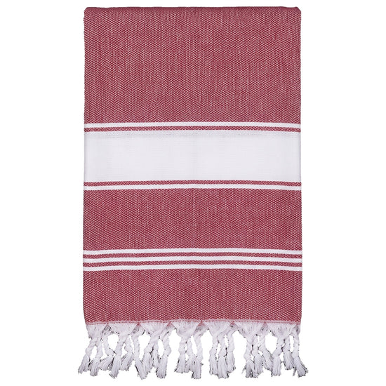 hamamdoek Honingraat bordeaux - vrijstaand