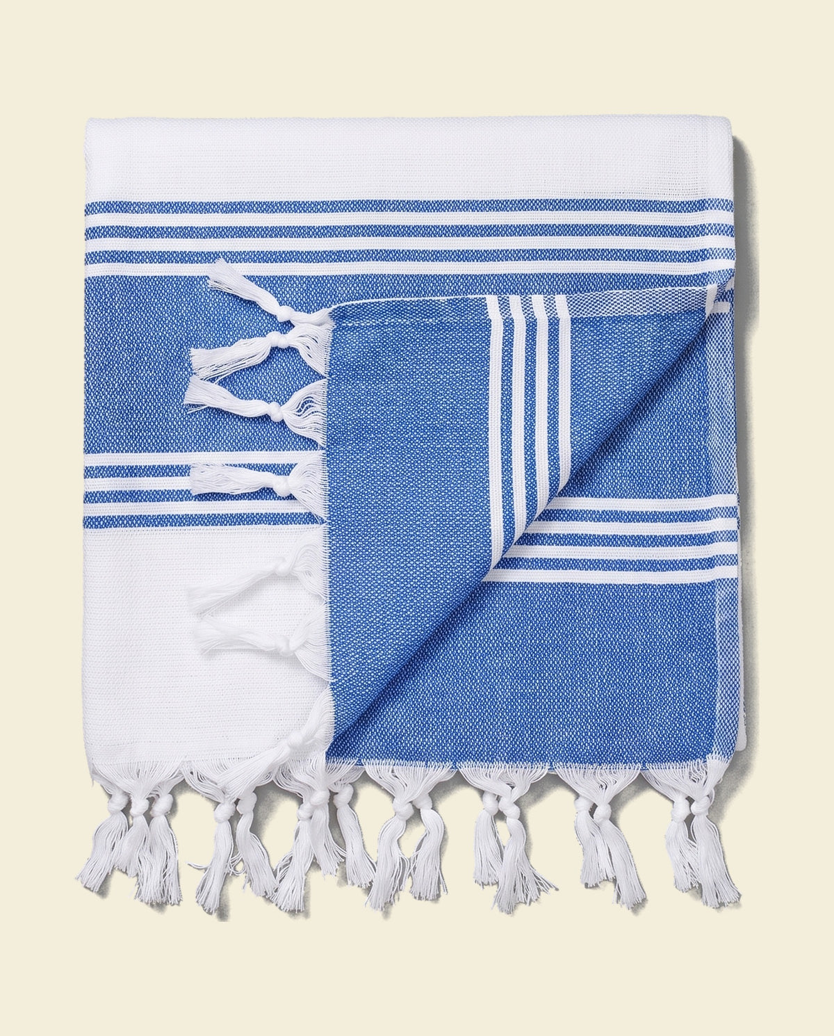 hamamdoek Honingraat grieksblauw - op kleur