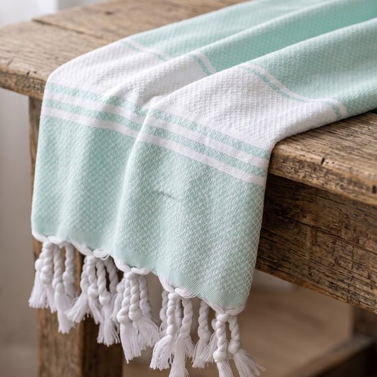 hamamdoek Honingraat mint - detail