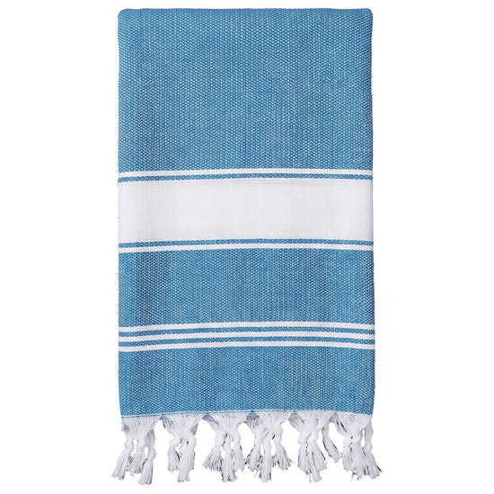 hamamdoek Honingraat oceaanblauw - vrijstaand