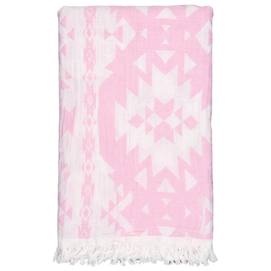 hamamdoek Kelim soft pink - vrijstaand