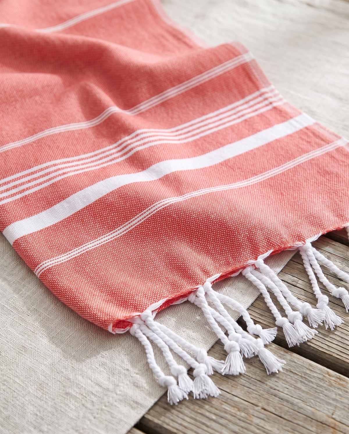 hamamdoek koraalrood - detail