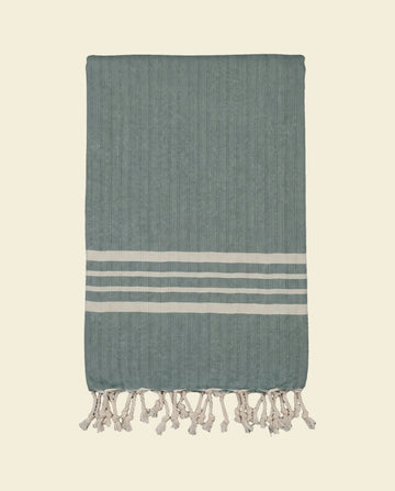 hamamdoek Krem Sultan almond green - op kleur