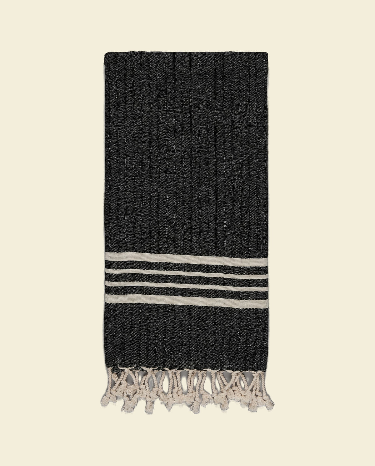 hamamdoek Krem Sultan black - op kleur