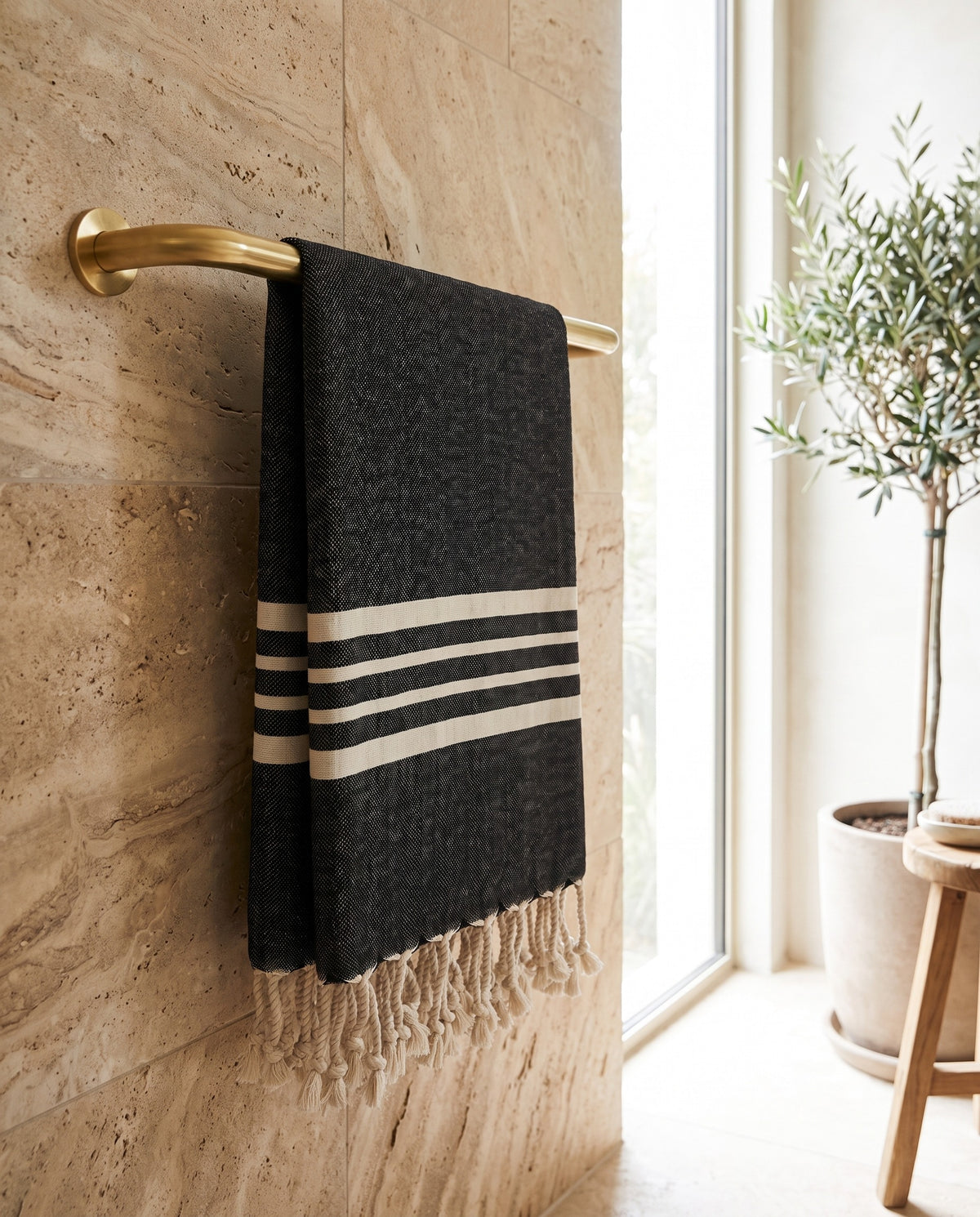 hamamdoek Krem Sultan black - sfeer